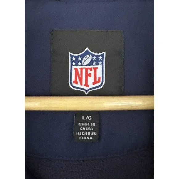 Chicago Bears Jacket Mens Large Navy NFL Football Hooded Softshell Full Zip - Picture 5 of 8